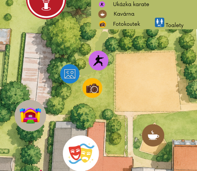 Mapa a Legenda k Zahradní slavnosti 2026