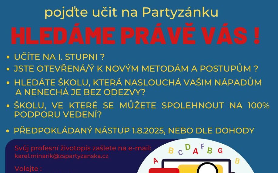 Učitelka/učitel pro I. stupeň